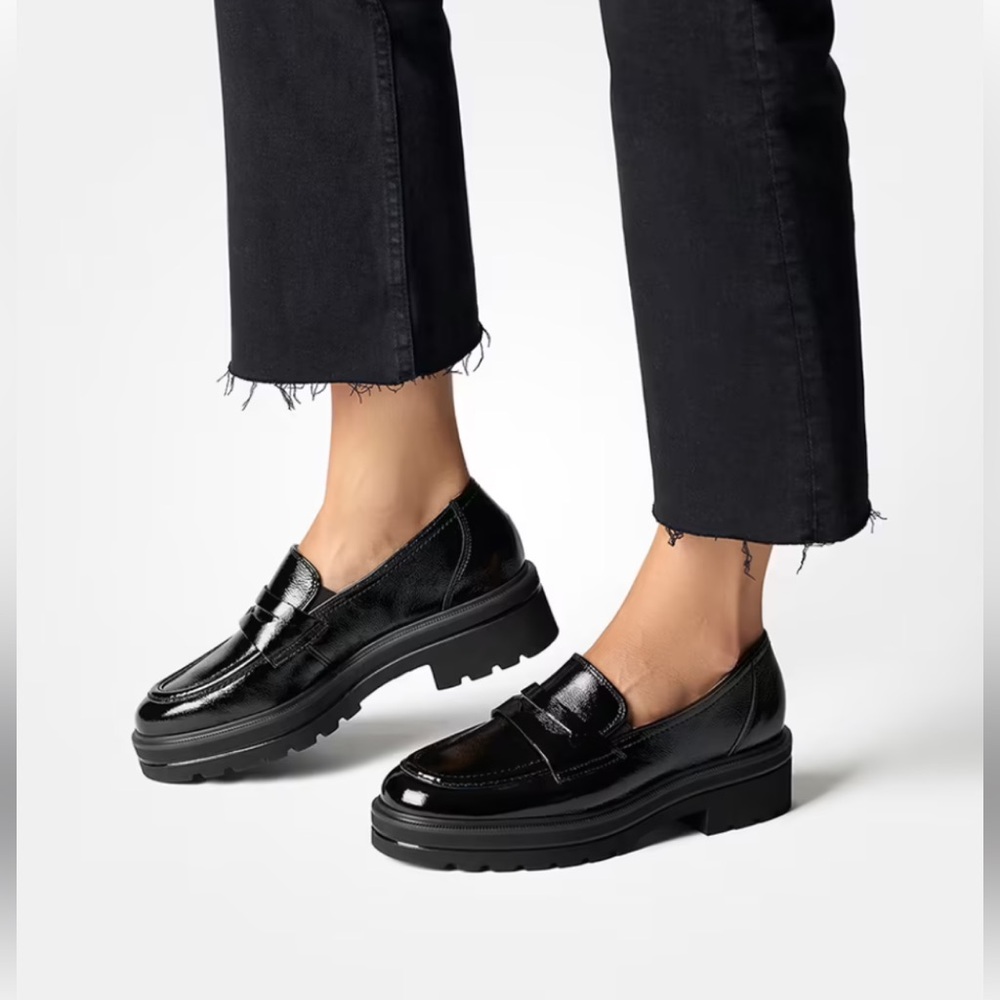 Paul Green Classic Black Penny Loafers for Women size US 6 UK 3.5 New super soft